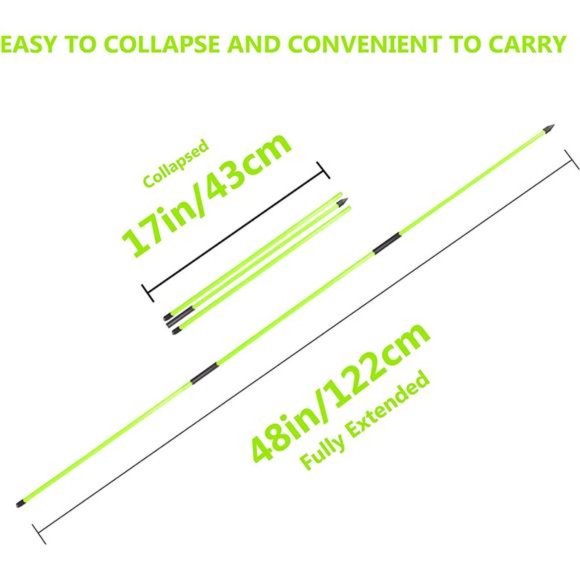 Golf Alignment Stick - Golf Sticks Alignment Aid 48" Golf Alignment Rods 2 Pack - Picture 3 of 6